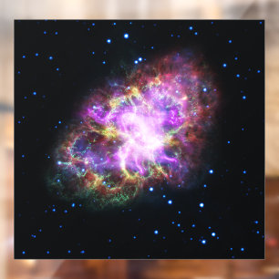 Crab Nebula Supernova Remnant Hubble Composite Fensteraufkleber