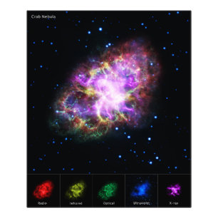 Crab Nebula Supernova Remnant Hubble Composite Fotodruck