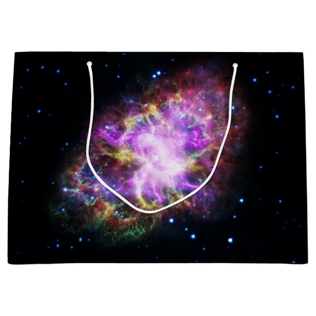 Crab Nebula Supernova Remnant Hubble Composite Große Geschenktüte (Vorderseite)