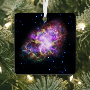 Crab Nebula Supernova Remnant Hubble Composite Ornament Aus Metall
