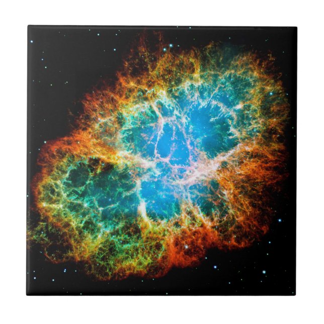 Crab Nebula Supernova Remnant Hubble Space Foto Fliese (Vorderseite)