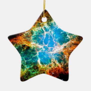 Crab Nebula Supernova Remnant Hubble Space Foto Keramik Ornament
