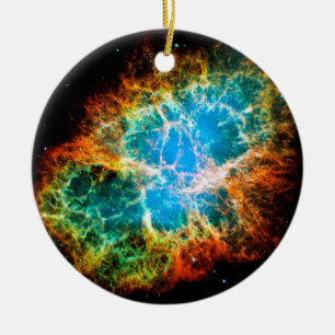 Crab Nebula Supernova Remnant Hubble Space Foto Keramikornament