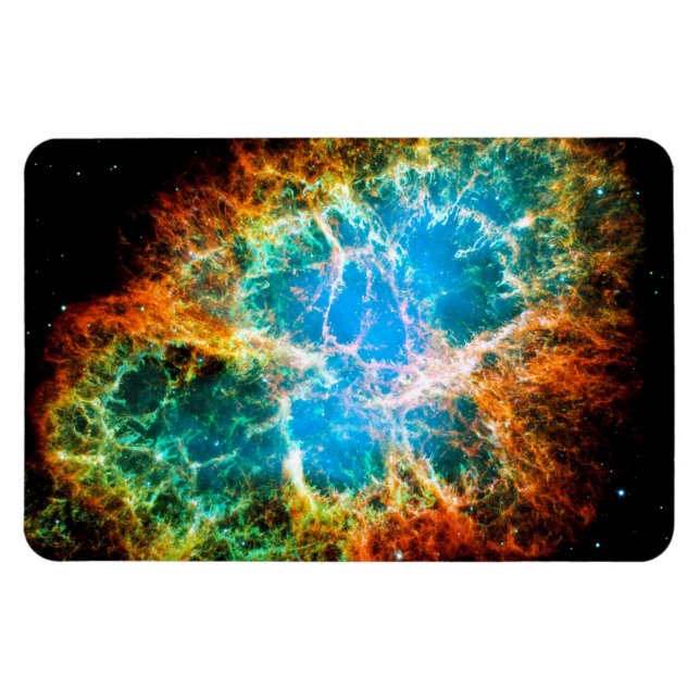 Crab Nebula Supernova Remnant Hubble Space Foto Magnet (Horizontal)