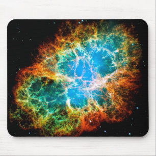 Crab Nebula Supernova Remnant Hubble Space Foto Mousepad