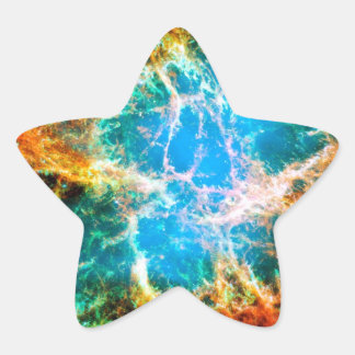 Crab Nebula Supernova Remnant Hubble Space Foto Stern-Aufkleber