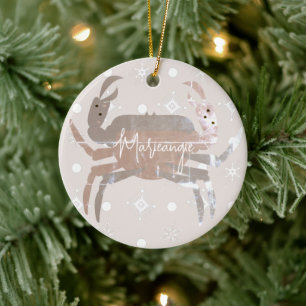 Crab Ocean Beach Crustacean Keramik Ornament