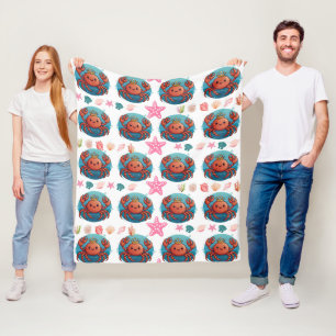 Crab Princess Pattern Fleecedecke