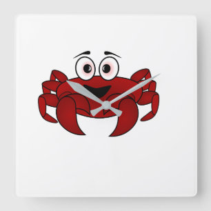 Crab Quadratische Wanduhr