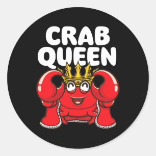 Crab Queen - Tierflüsterer Jagd Angelkreuzfahrt Runder Aufkleber