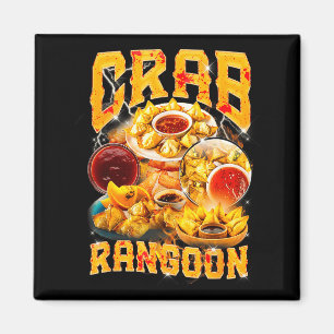 Crab Rangoon Meme Bootleg Rap-Stil 90er Vintage  Magnet