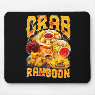 Crab Rangoon Meme Bootleg Rap Stil 90er Vintage Mousepad