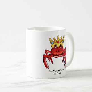 Crab Royalty mit Messer, MeWarriorFrau auf Twitch Kaffeetasse