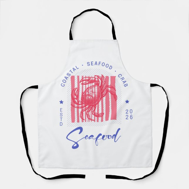 Crab Seafood Beach Coastal  Schürze (Vorderseite)