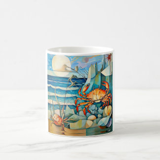 Crab Serenade handgefertigt Kaffeetasse