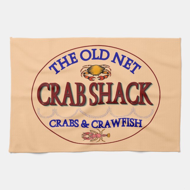 Crab Shack Logo Geschirrtuch (Horizontal)