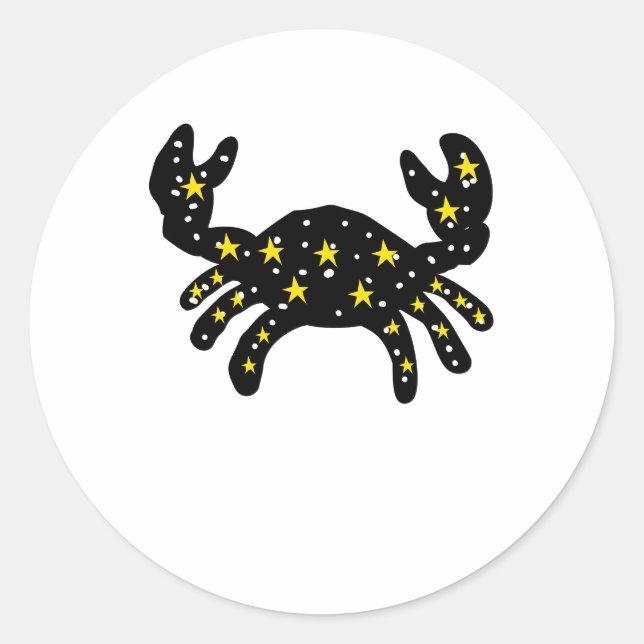 Crab Space Stars Aufkleber – Kosmisches Tier (Vorderseite)