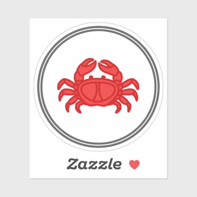 Crab Sticker | Garnelen-Sammlung von Fischkraut (Blatt)