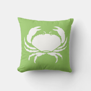CRAB WEISS auf grünem Kissen