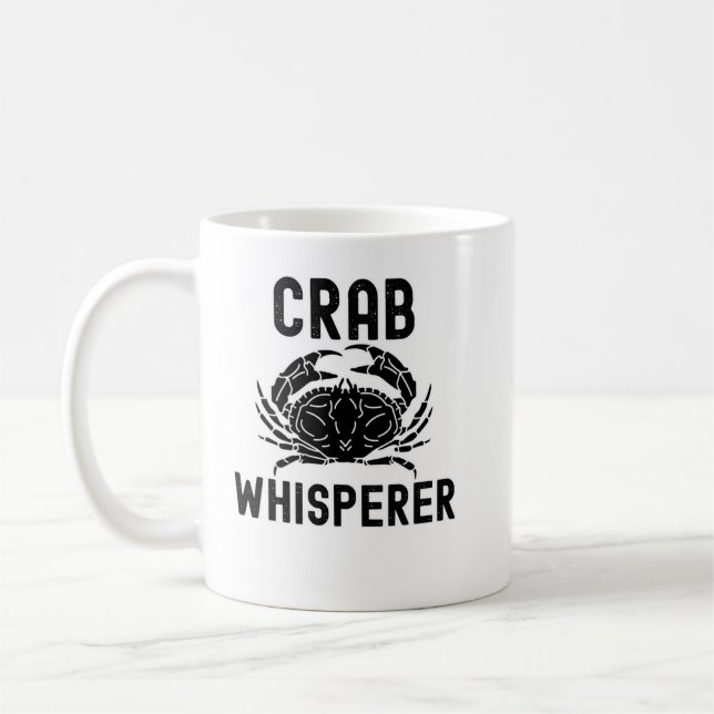 Crab Whisperer Crab Jagd Crabbing Kaffeetasse (Links)