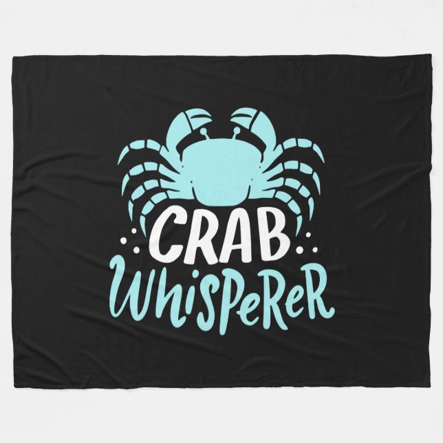 Crab Whisperer Fleecedecke (Vorderseite (Horizontal))