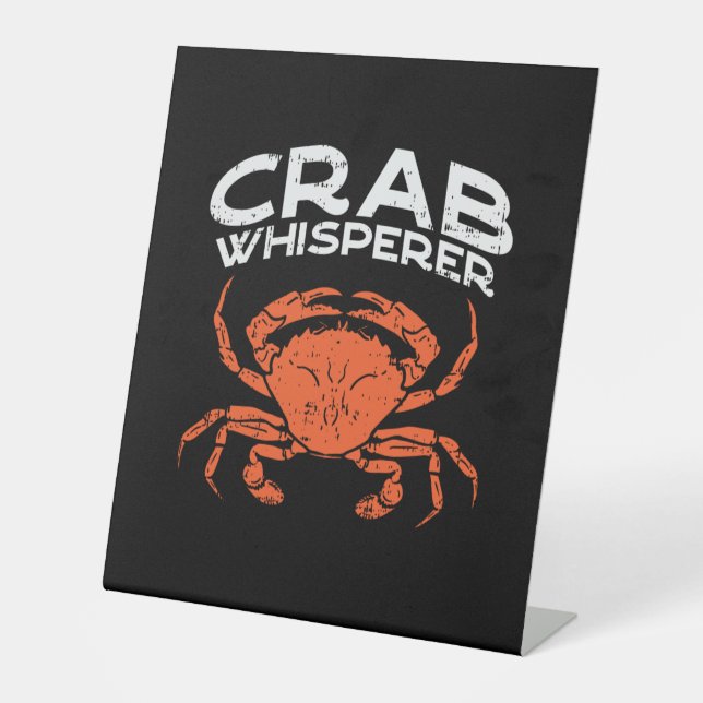Crab Whisperer Vintag Sockelschild (Vorderseite)