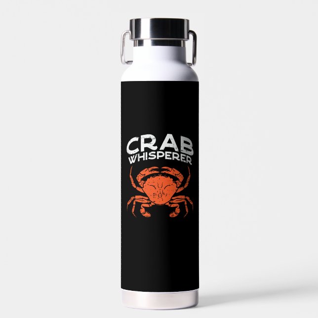 Crab Whisperer Vintag Trinkflasche (Vorne)