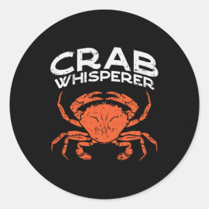 Crab Whisperer Vintage Crabbing Runder Aufkleber