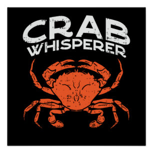 Crab Whisperer Vintage Krabbenfischen Poster