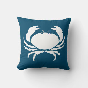 CRAB WHITE nur blaues Kissen