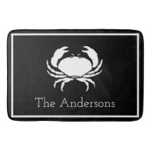 CRAB WHITE on BLACK initial Modern Letter