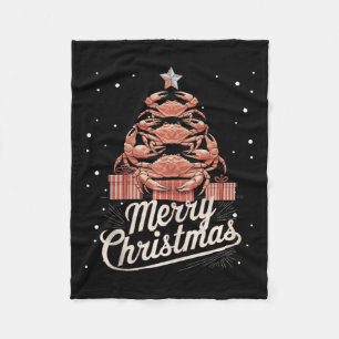 Crab Xmas Tree Crab Weihnachtsbaum Tank Top3 Fleecedecke