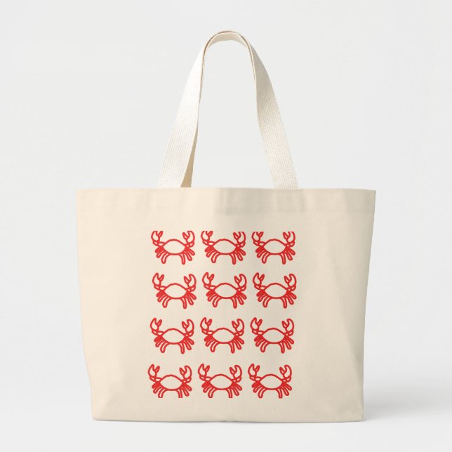 Crab Zodiac Tote Bag – Deep Cancer Sign Energy Jumbo Stoffbeutel (Vorne)