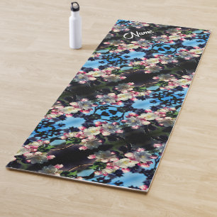 Crabappapon-Blume Blüten Muster Personalisiert Yogamatte