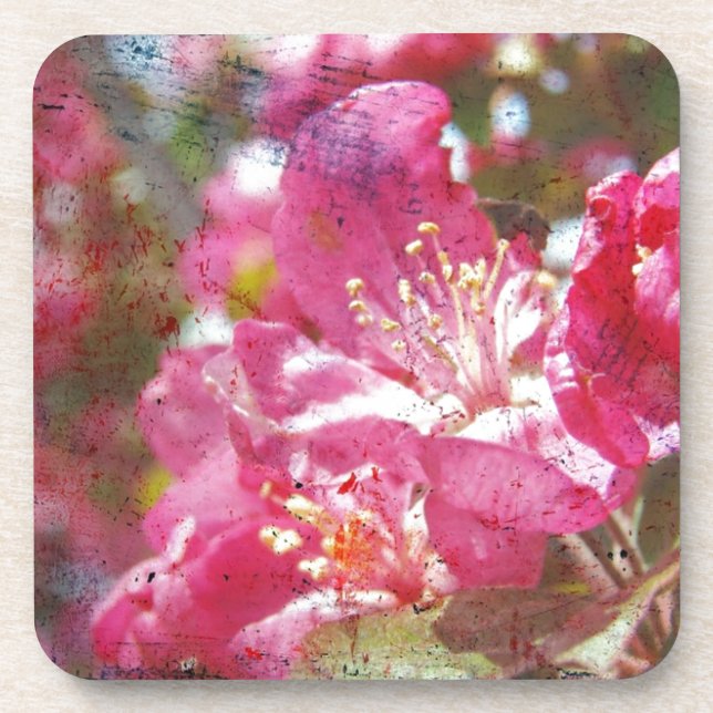 Crabappelblüten Untersetzer (Vorderseite)