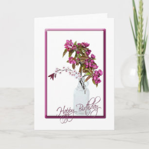 Crabapple Bouquet zum Geburtstag Karte