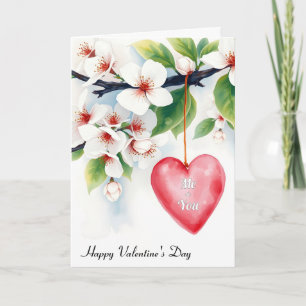 Crabapple Tree Heart Valentinstag Karte