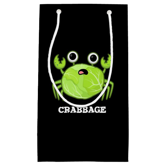 Crabbage Funny Cabbage Crab Pub Dark BG Kleine Geschenktüte (Vorderseite)