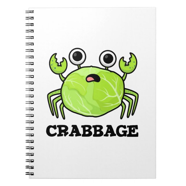 Crabbage Funny Cabbage Crab Pub Notizblock (Vorderseite)