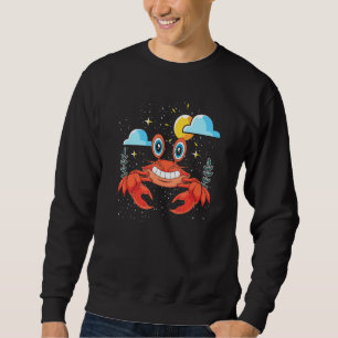 Crabbing Meeresfrüchte Meer Niedliche Krabbe Sweatshirt