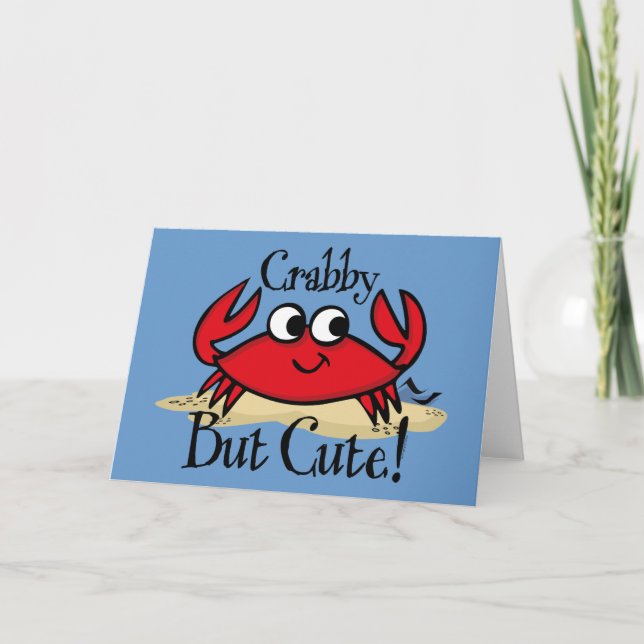 Crabby, aber Niedliche Grußkarte Karte (Vorderseite)