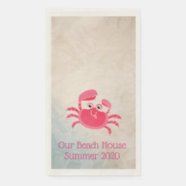 Crabby Crab Design Guest Towel Serviette