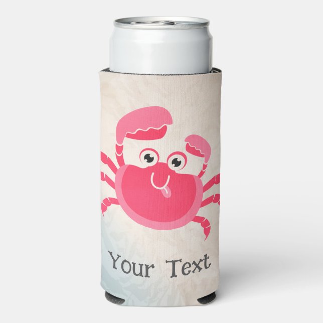 Crabby Crab Design Seltzer Can Cooler Selters Dosenkühler (Seltzer Rückseite)