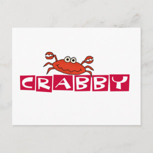 Crabby Crab Tshirts und Geschenke Postkarte