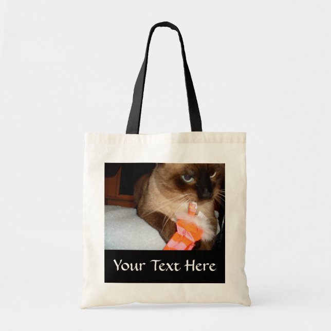 Crabby Siamese Cat Tote Bag Tragetasche (Vorne)