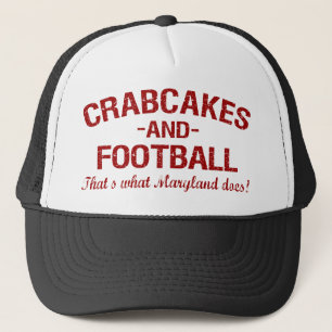 Crabcakes und Fußball Truckerkappe