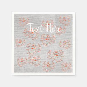 Crabs Custom Paper Napkins Serviette