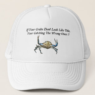 Crabs fangen, Funny White Truckers Cap. Truckerkappe