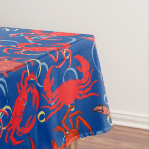 Crabs Patternx4 Blue BG Tischdecke