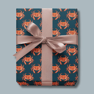 Crabs Seaside Pattern Geschenkpapier